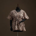Natural dyed hand block kalamkari print cotton kaftan