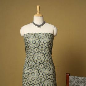 Beige - natural dyed hand 3pc unstitched dress material 20