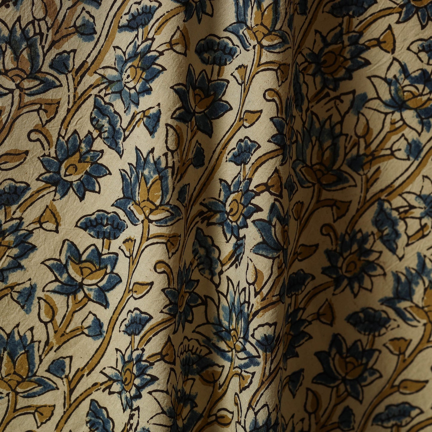 Beige - natural dyed hand cotton fabric 03 - handcrafted