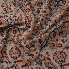 Natural dyed hand block print cotton kalamkari fabric 03