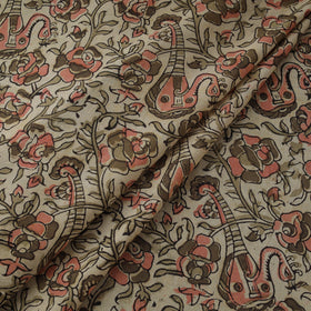 Natural dyed hand block print cotton kalamkari fabric 05
