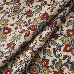 Natural dyed hand cotton pedana kalamkari fabric 06