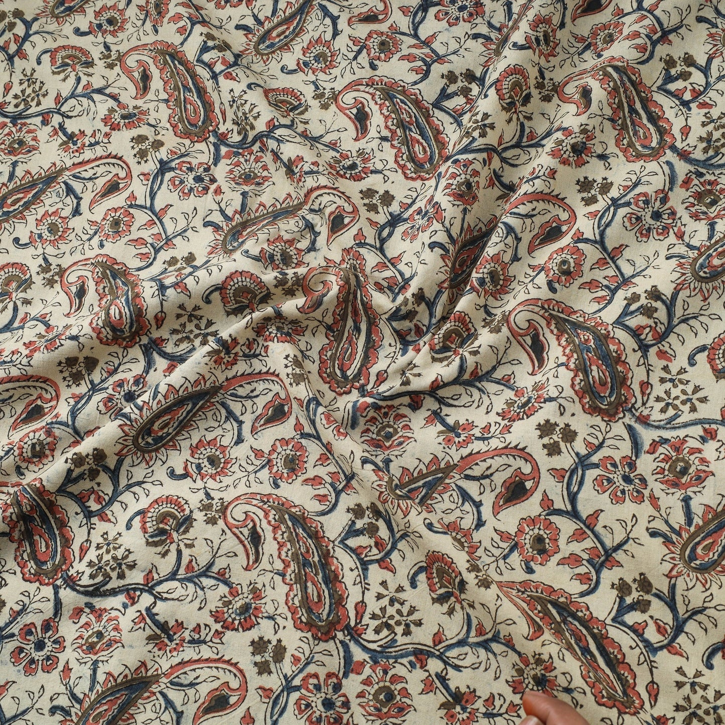 Natural dyed hand cotton pedana kalamkari fabric 16