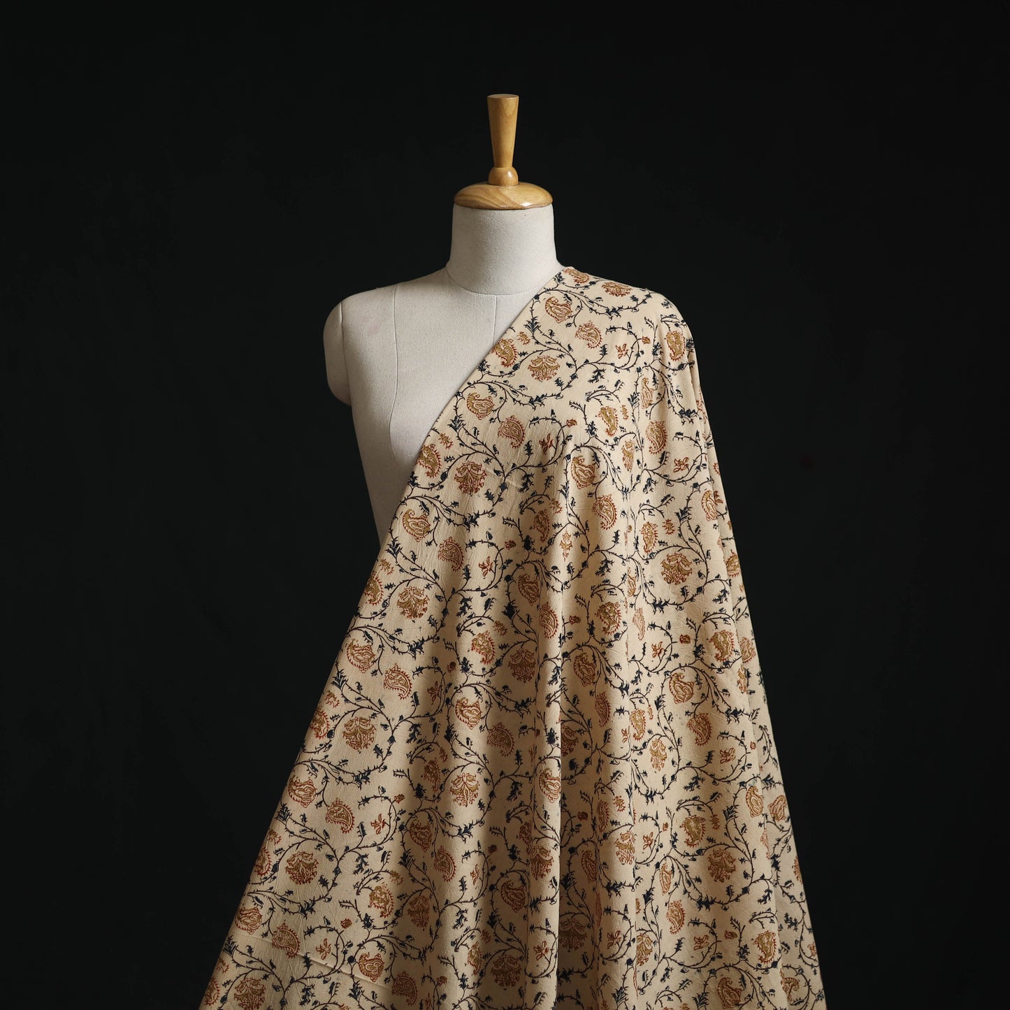 Natural dyed hand block print cotton pedana kalamkari