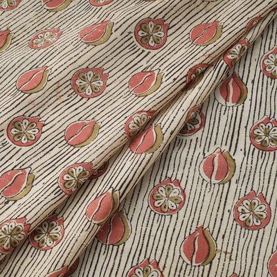 Natural dyed hand cotton pedana kalamkari fabric 17