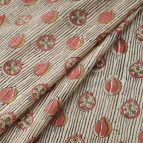 Natural dyed hand cotton pedana kalamkari fabric 17