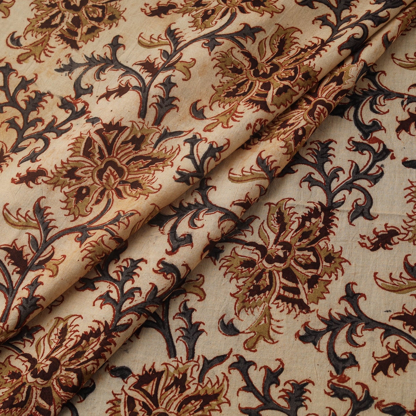 Natural dyed hand block print cotton pedana kalamkari