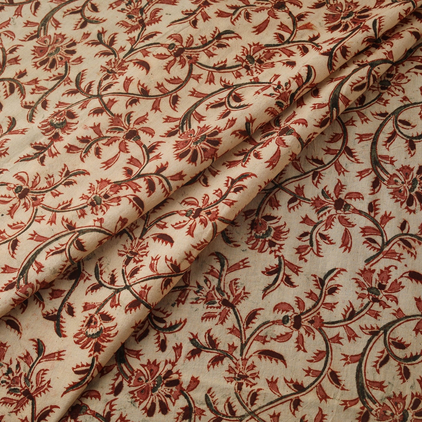 Natural dyed hand block print cotton pedana kalamkari