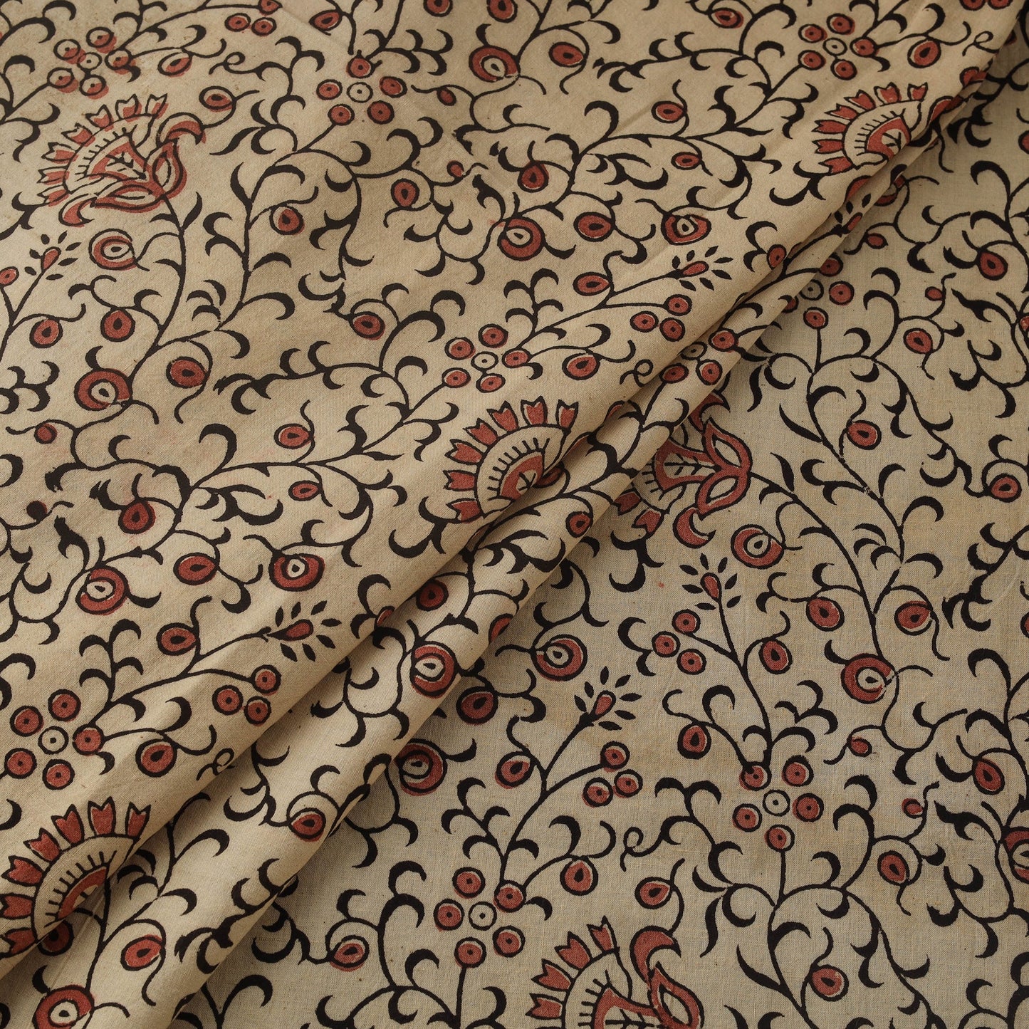 Natural dyed hand block print cotton pedana kalamkari