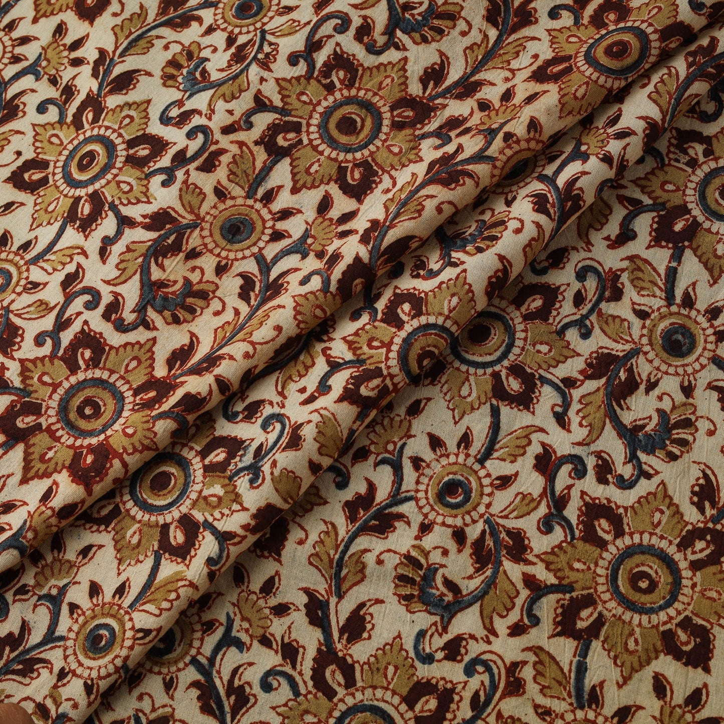 Natural dyed hand block print cotton pedana kalamkari