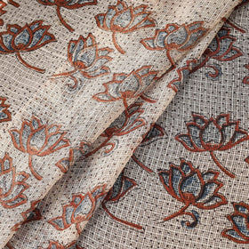 Natural dyed hand kota doria cotton fabric 10 - handcrafted