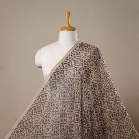 Natural dyed hand kota doria cotton fabric 05 - handcrafted