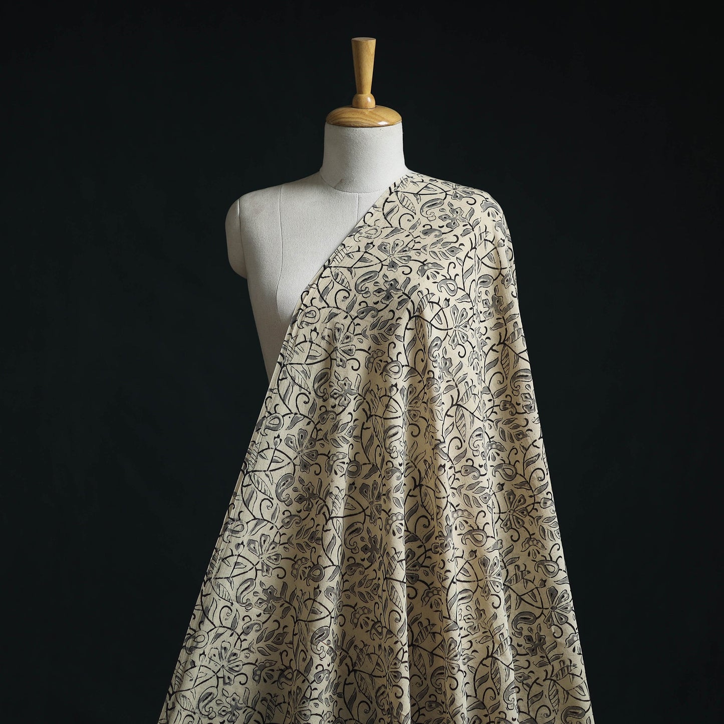 Natural dyed hand block print pure mul cotton pedana