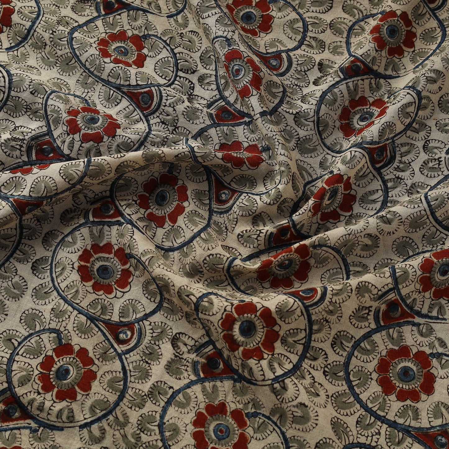 Natural dyed hand block print pure mul cotton pedana