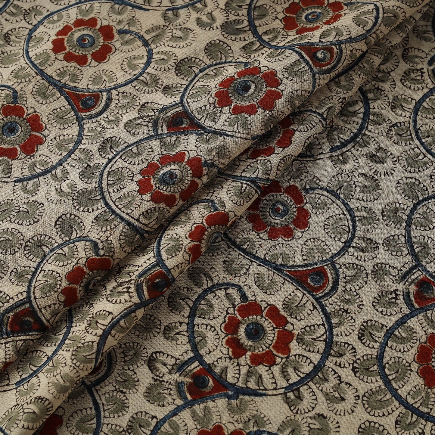 Natural dyed hand block print pure mul cotton pedana