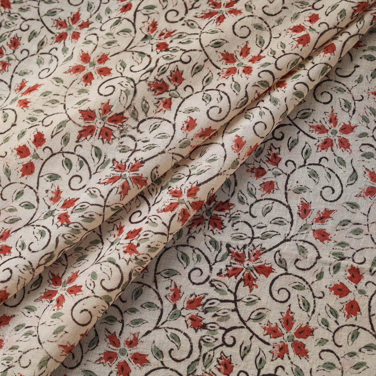 Natural dyed hand block print pure mul cotton pedana