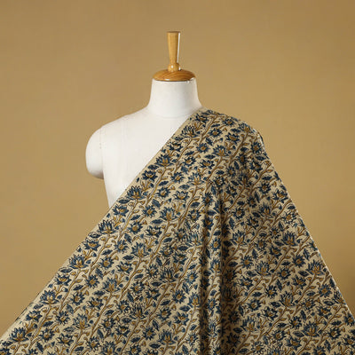 Beige - natural dyed hand cotton fabric 03 - handcrafted