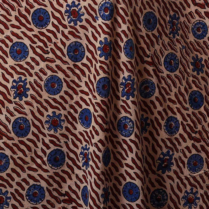 Beige - natural dyed hand cotton fabric 15 - handcrafted