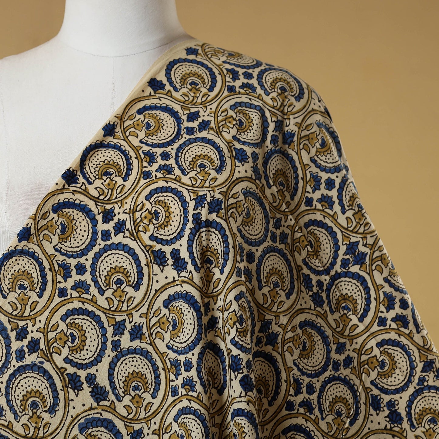 Beige - beieg - natural dyed hand cotton fabric 16