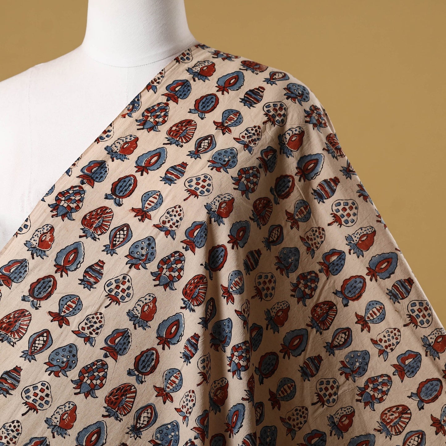 Natural dyed hand cotton fabric 16 - handcrafted