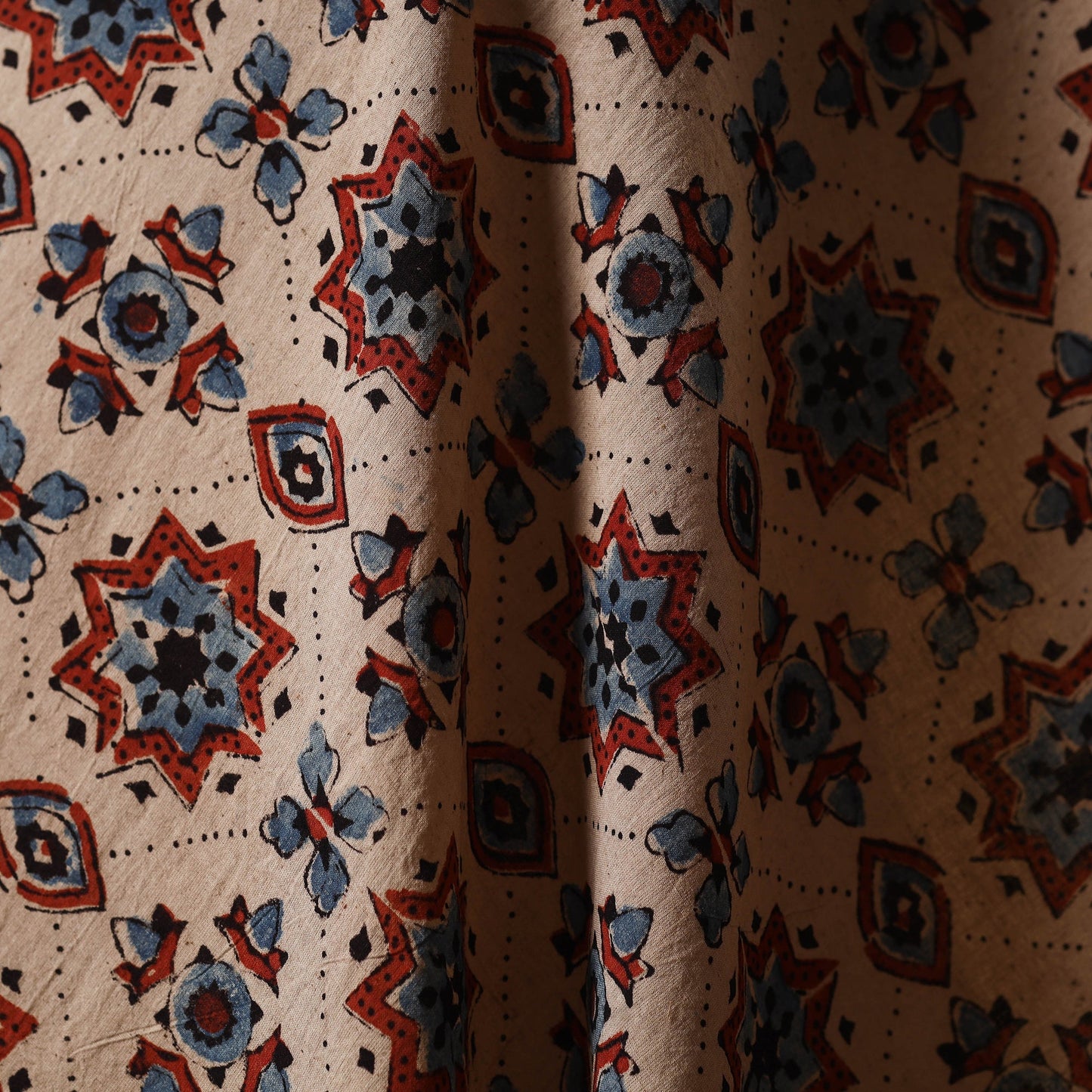 Natural dyed hand cotton fabric 19 - handcrafted