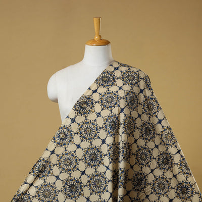 Beige - natural dyed hand cotton fabric 21 - handcrafted