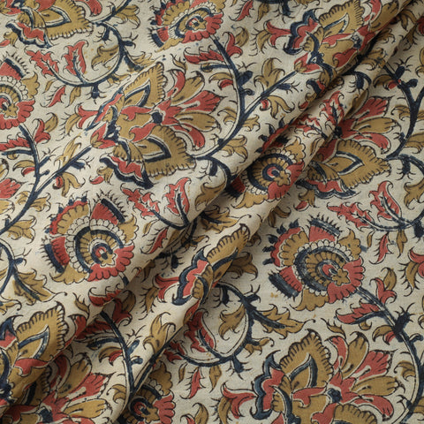 Natural dyed hand cotton pedana kalamkari fabric 19