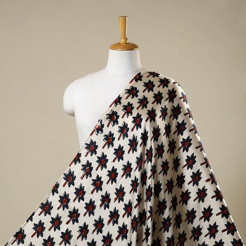 Beige - natural dyed hand modal silk fabric 05 - handcrafted