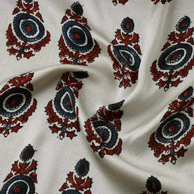 Beige - natural dyed hand modal silk fabric 17 - handcrafted