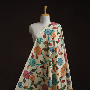 Natural dyed handloom chanderi silk handpainted