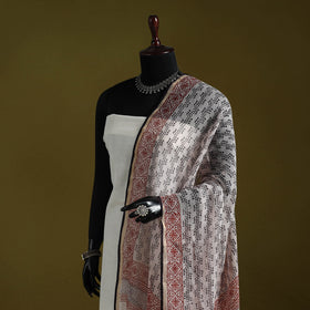Natural dyed kota doria cotton hand block bagh print
