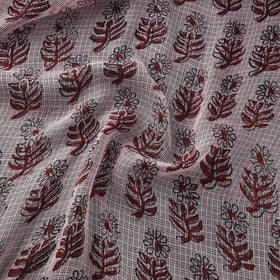 Natural dyed kota doria cotton hand bagh fabric 10