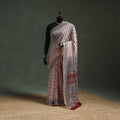 Natural dyed kota doria cotton hand block bagh print saree