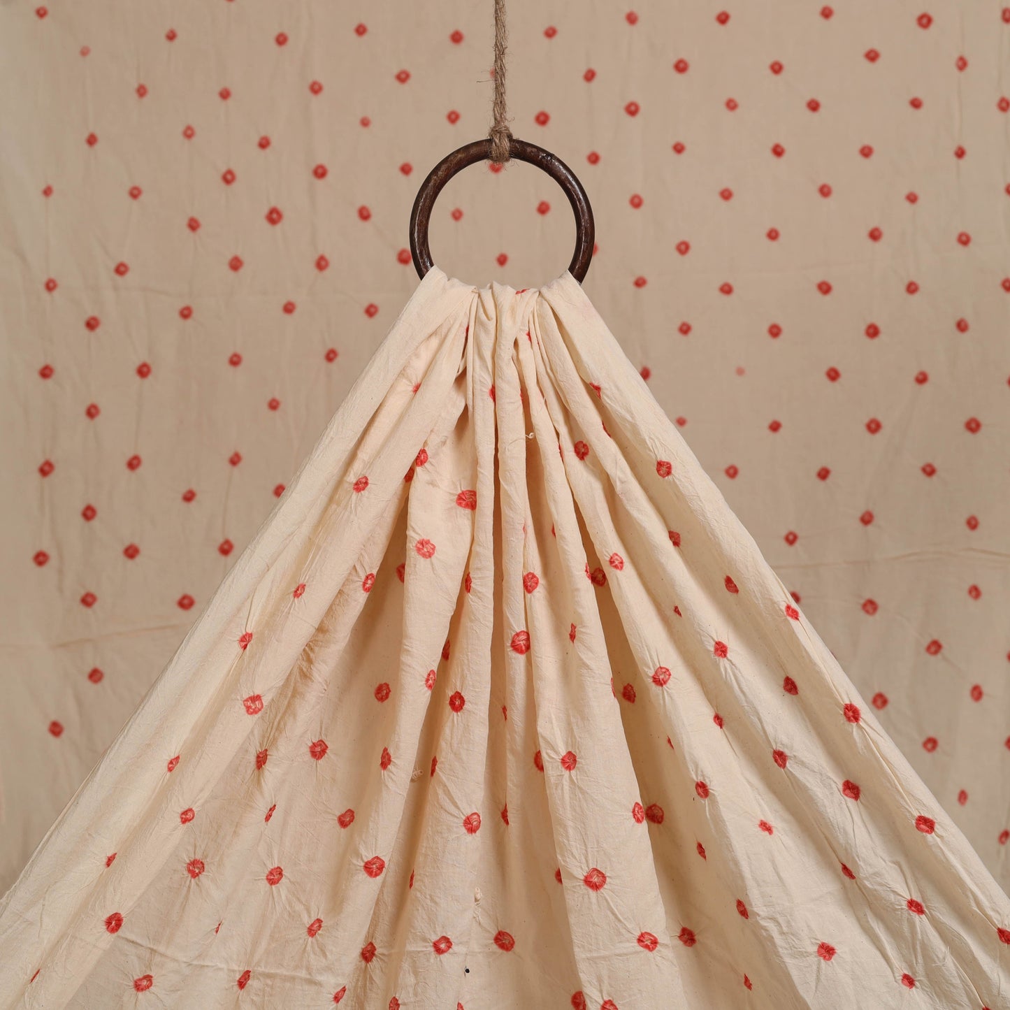 Natural dyed kutch tie-dye cotton bandhani fabric 01