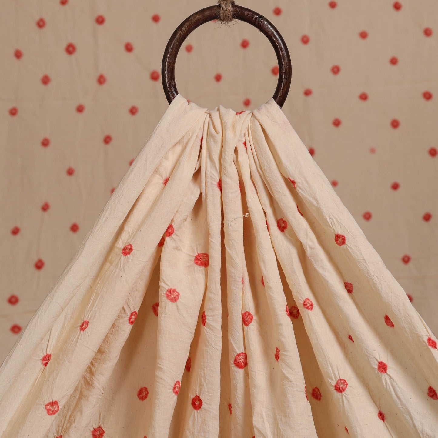 Natural dyed kutch tie-dye cotton bandhani fabric 01