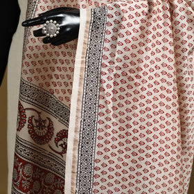 Beige - natural dyed maheshwari silk bagh dupatta 02