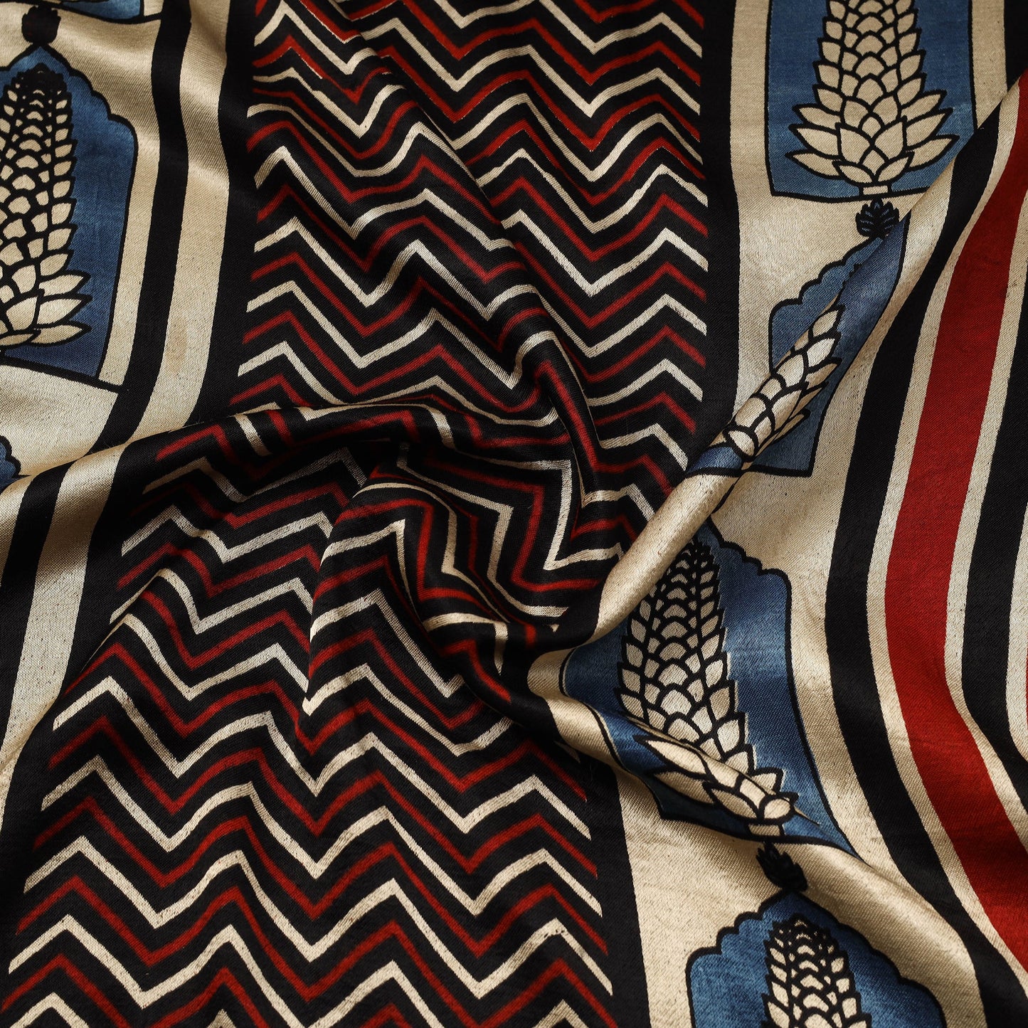 Beige - natural dyed mashru silk fabric 22 - handcrafted