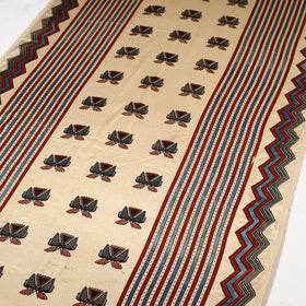 Beige - natural dyed mashru silk fabric 23 - handcrafted