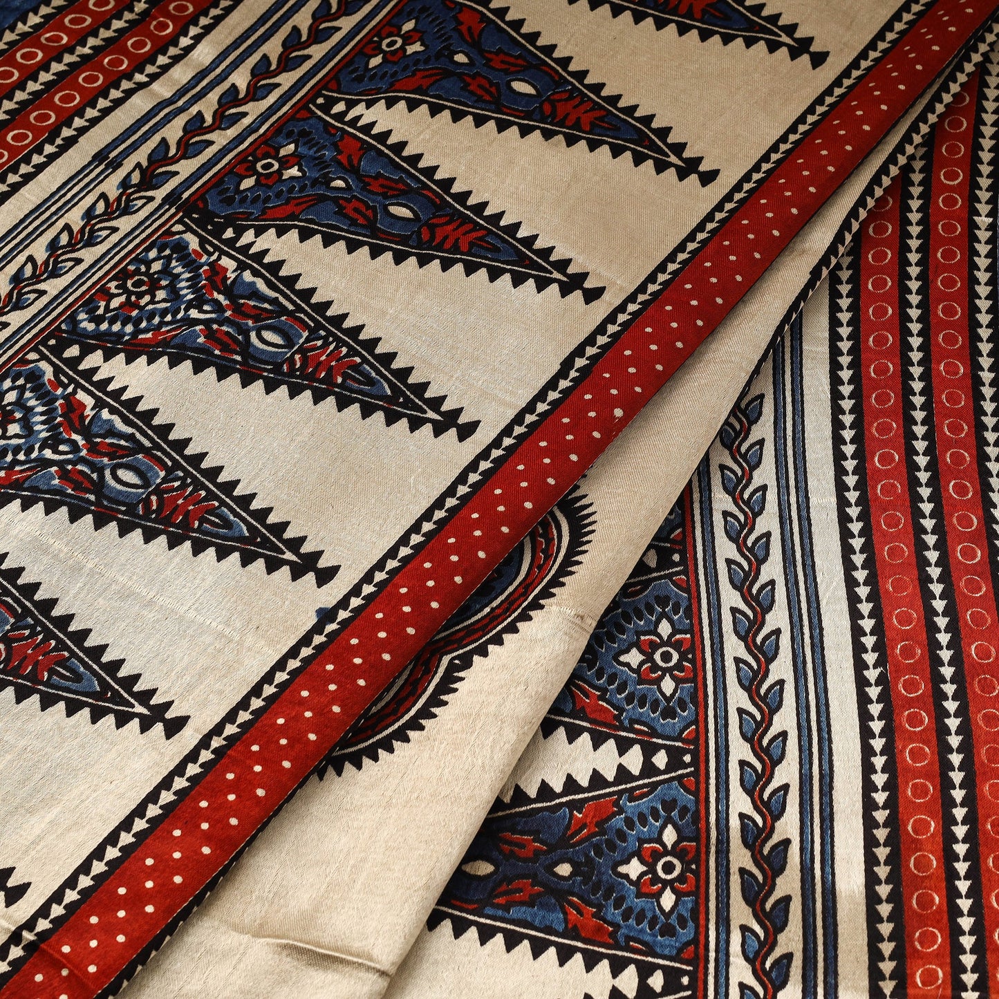 Beige - natural dyed mashru silk fabric 26 - handcrafted