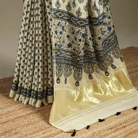 Natural dyed modal silk saree with lagdi patta 05