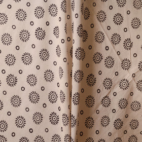 Beige - natural dyed mul cotton bagh fabric 09 - handcrafted