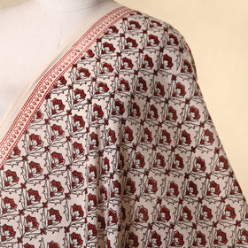 Beige - natural dyed mul cotton bagh fabric 10 - handcrafted