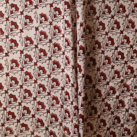 Beige - natural dyed mul cotton bagh fabric 10 - handcrafted