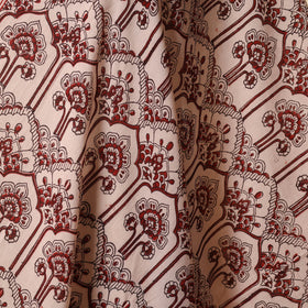 Beige - natural dyed mul cotton bagh fabric 14 - handcrafted