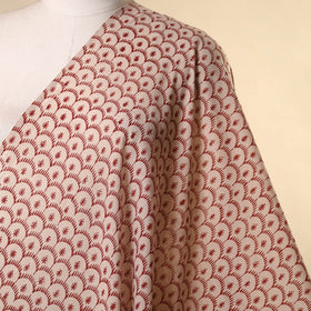 Beige - natural dyed mul cotton bagh fabric 15 - handcrafted