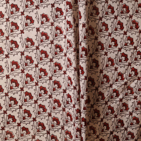 Beige - natural dyed mul cotton bagh fabric 10 - handcrafted