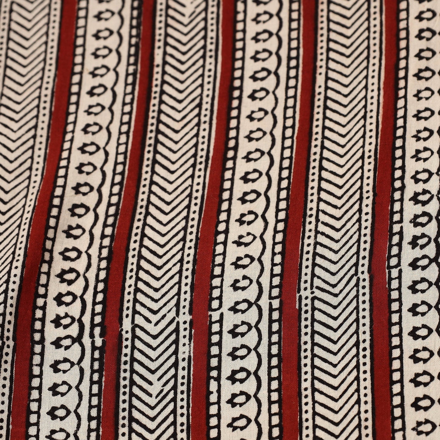 Buy Beige Natural Dyed Mul Cotton Bagh Print Fabric