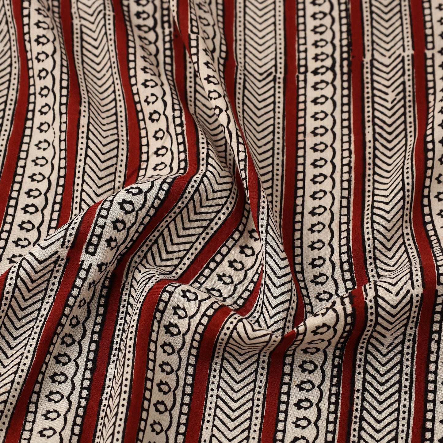 Buy Beige Natural Dyed Mul Cotton Bagh Print Fabric