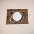 Beige - natural dyed pedana kalamkari cotton table mat 09