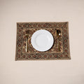 Beige - natural dyed pedana kalamkari cotton table mat 09